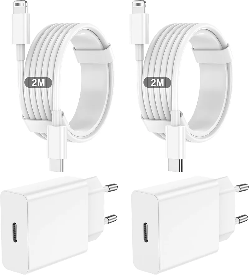 BSTOEM Chargeur 20 W + câble USB-C vers Lightning