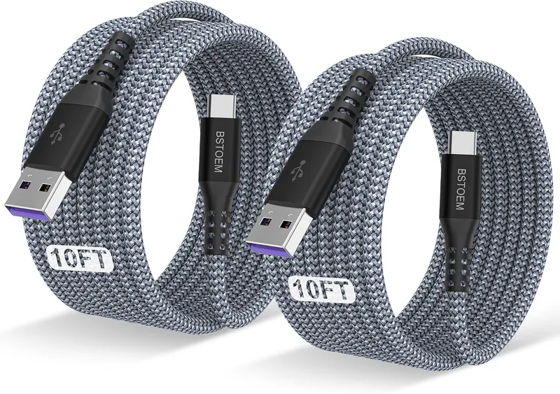 BSTOEM USB-A to USB-C Braided Cable 10 ft